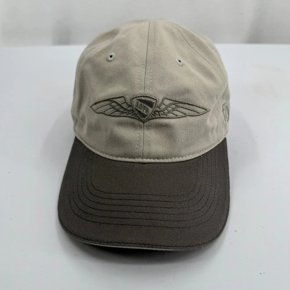 AOPA Pilot Wings Baseball Cap Mens OSFA Gray Cotton Adjustable Strap Hat